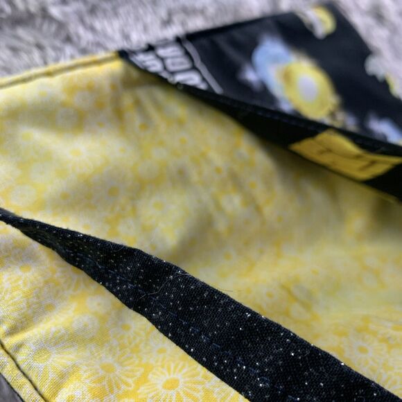 Super Mario Bros Purse Small Black Yellow Gold White New 2 Handmade Nintendo - Picture 6 of 9